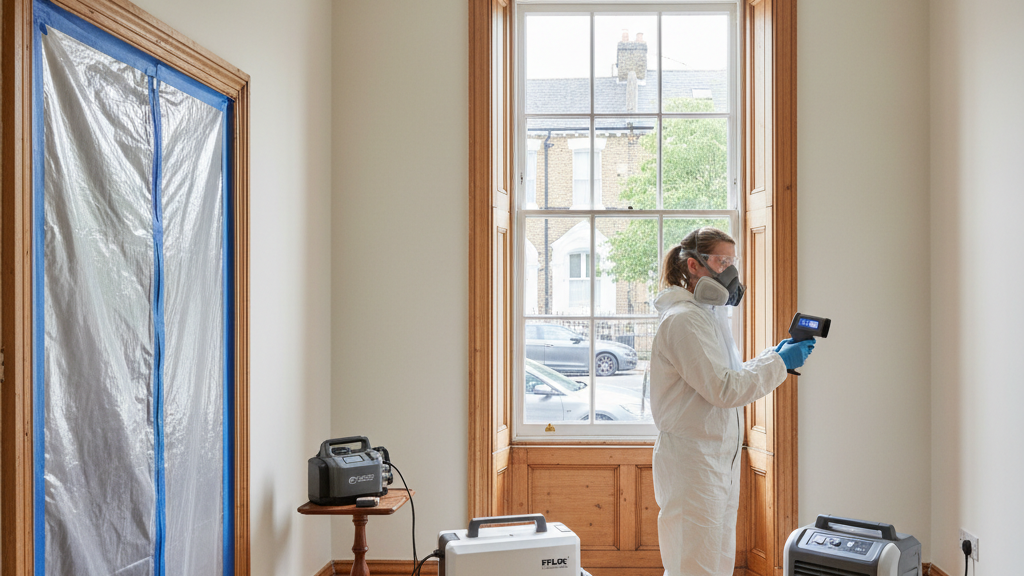 A bright restored London Victorian terrace reception room